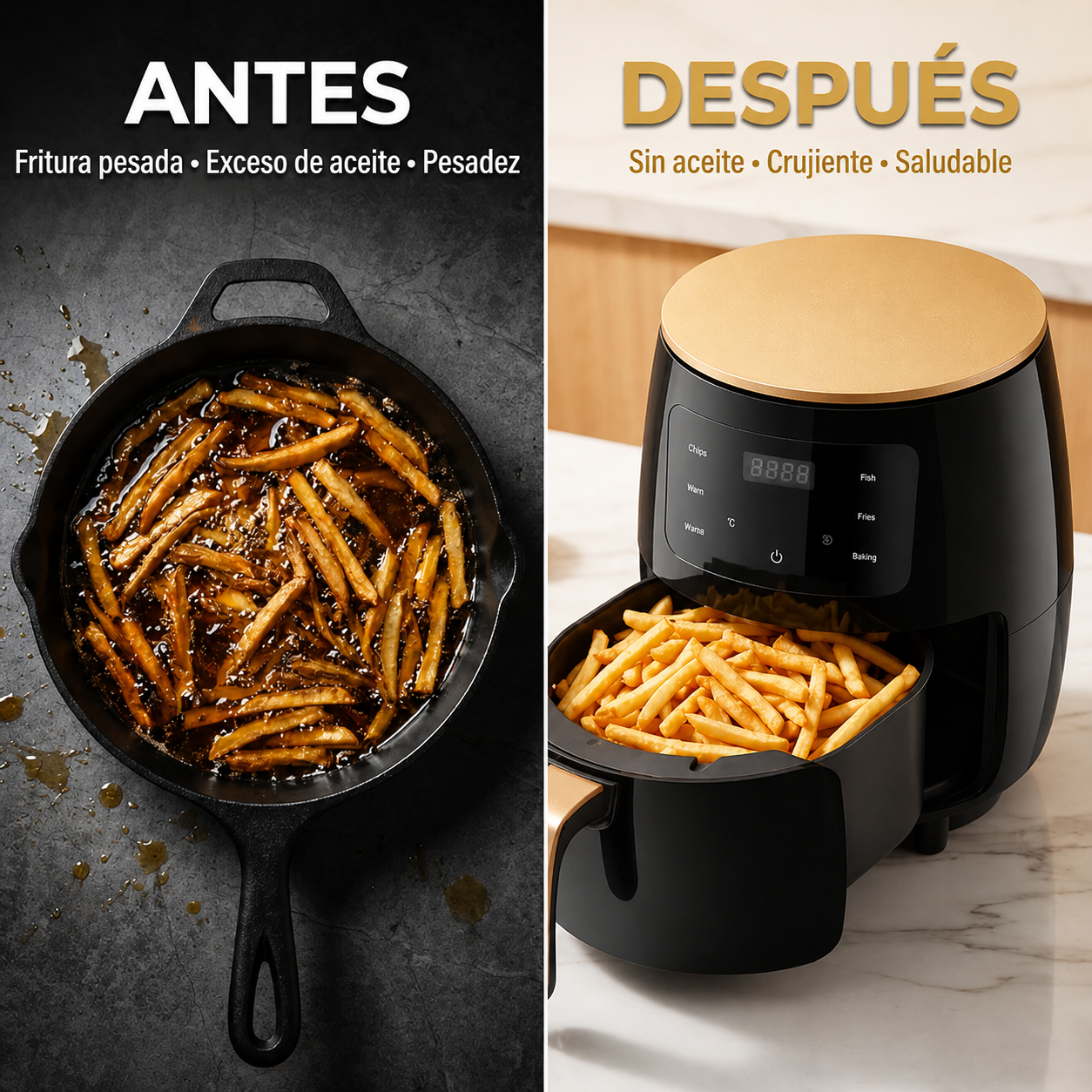 Freidora de Aire 6L Digital – Cocina Sin Aceite en Minutos