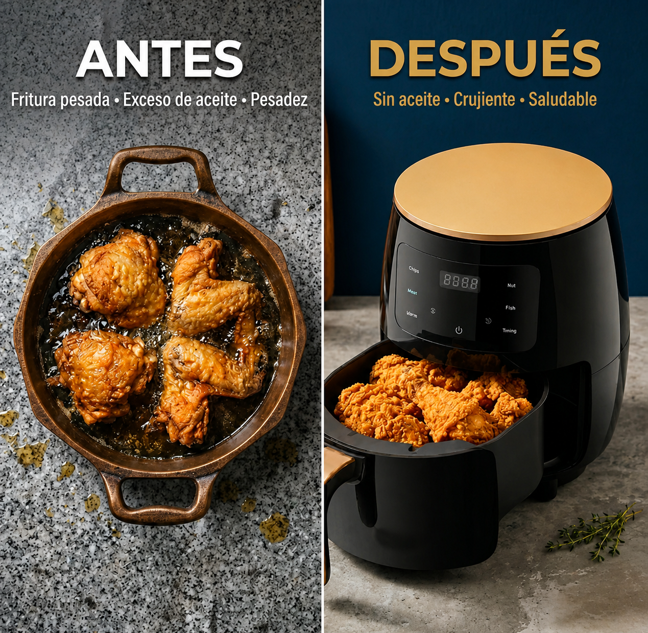 Freidora de Aire 6L Digital – Cocina Sin Aceite en Minutos